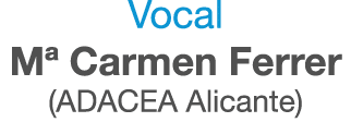 Vocal Mª Carmen Ferrer (ADACEA Alicante)