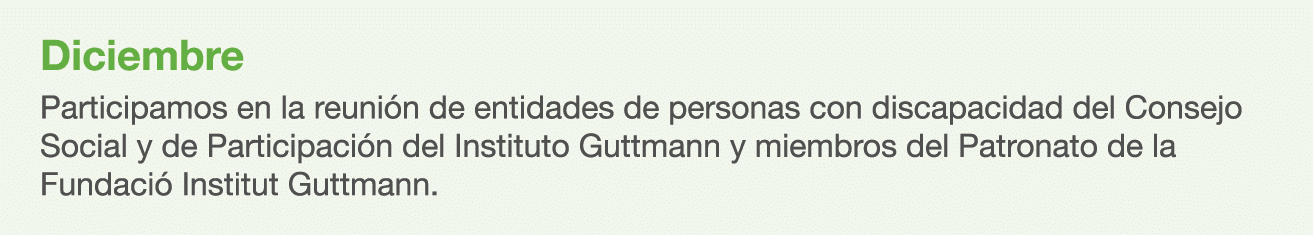 Diciembre Participamos en la reuni n de entidades de personas con discapacidad del Consejo Social y de Participaci n ...