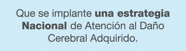 Que se implante una estrategia Nacional de Atenci n al Da o Cerebral Adquirido.