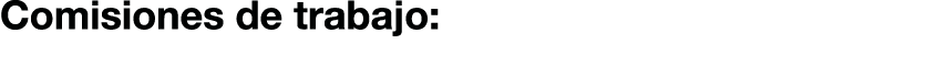 Comisiones de trabajo: 